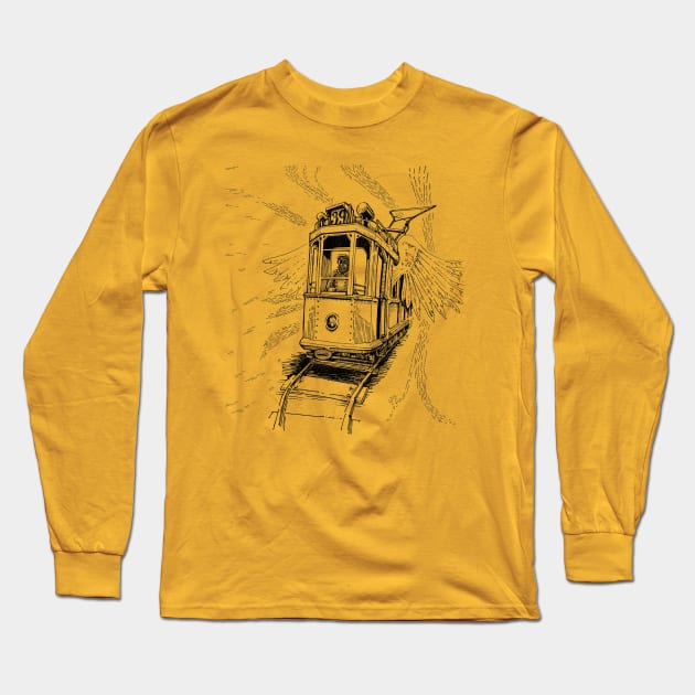 winged tram Long Sleeve T-Shirt by pakowacz